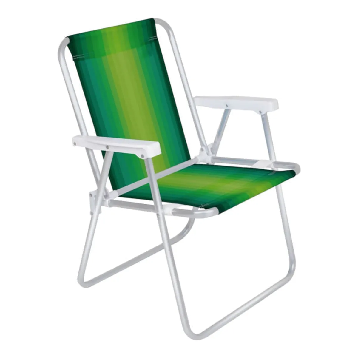 Silla Alta Aluminio Mor 002101 Color Verde Oscuro Y Claro