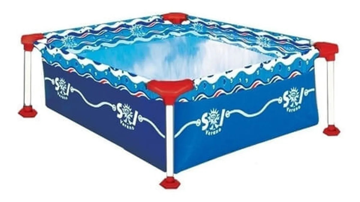Pileta Rectangular Sol De Verano 100fun  Capacidad 500l Azul