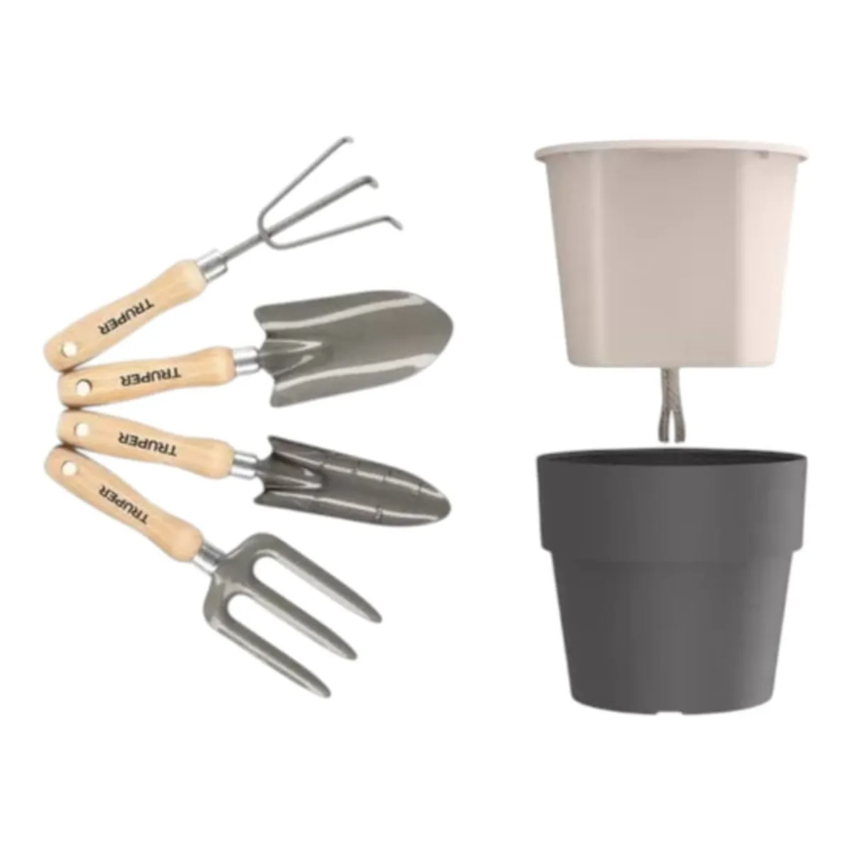 Combo De Herramientas Truper + Maceta De Jardín Vs380chf Ou