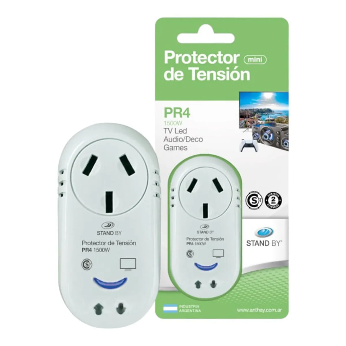 Protector De Tensión Pr4 Stand By 1500w Tv/audio/deco Games