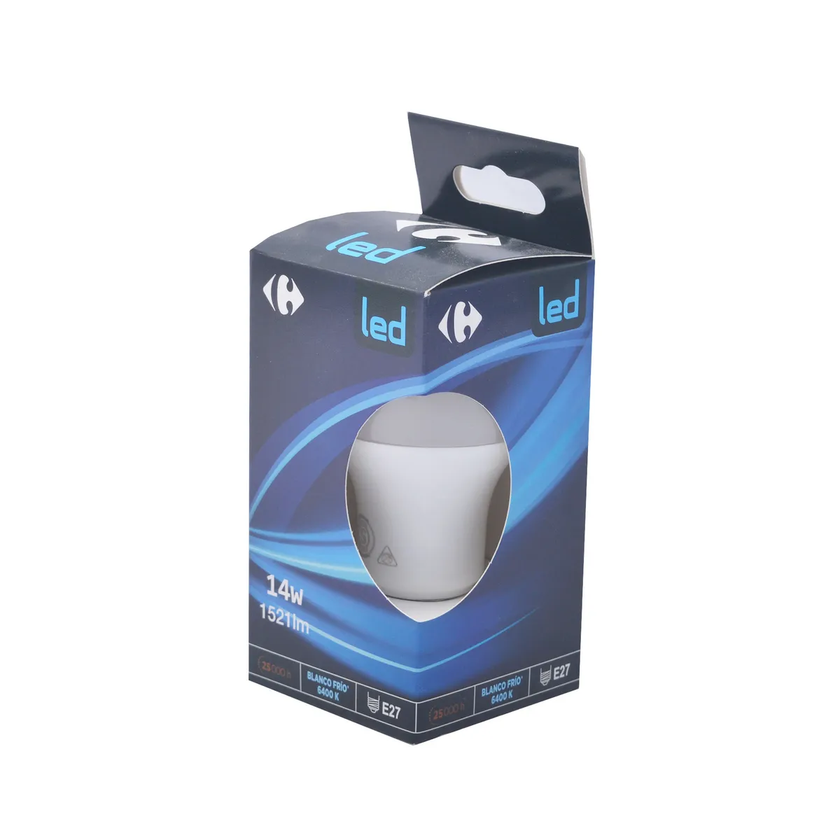 Lampara led Carrefour bulbo 14w fria e27 6400k