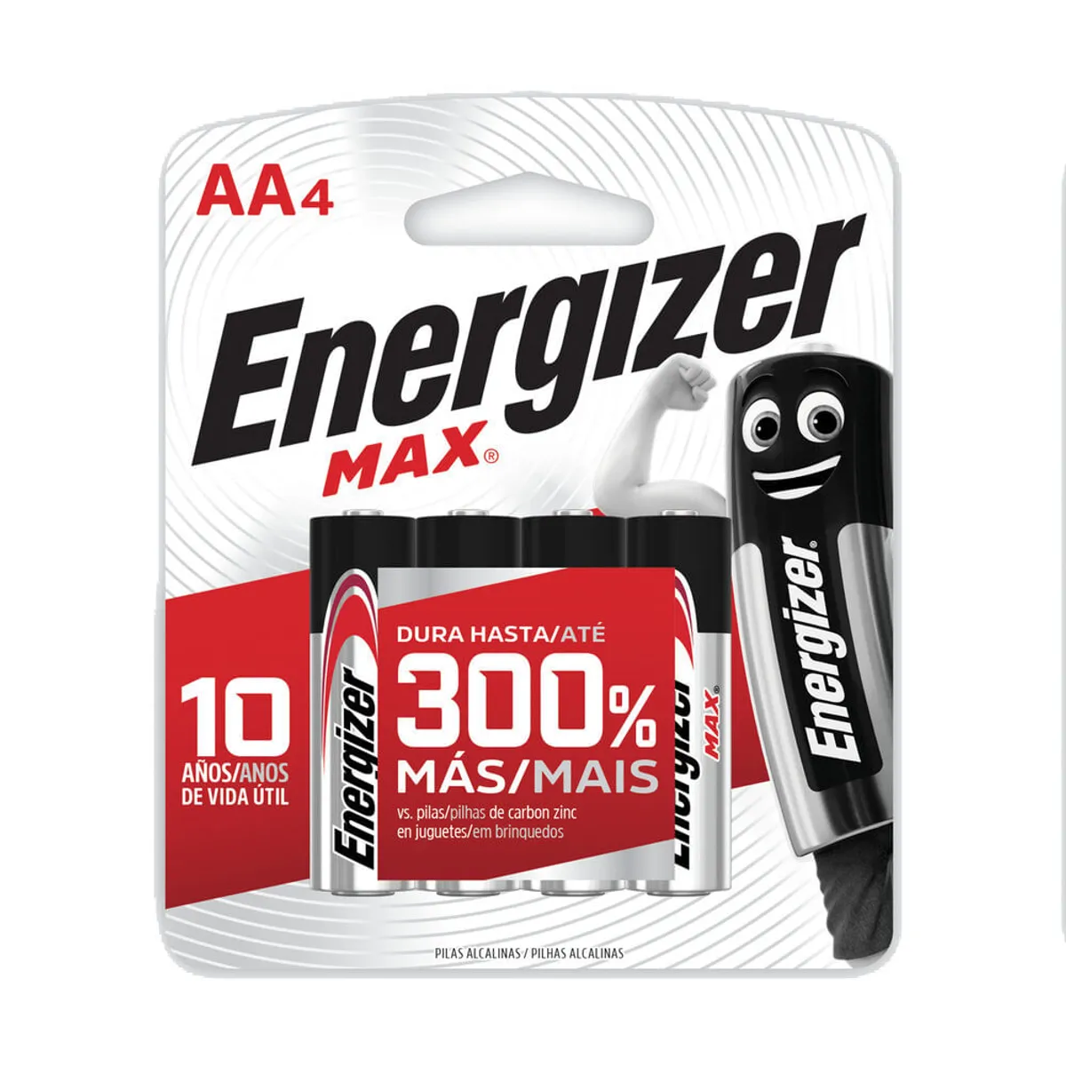 Pilas alcalinas Energizer max tipo AA 4 u.