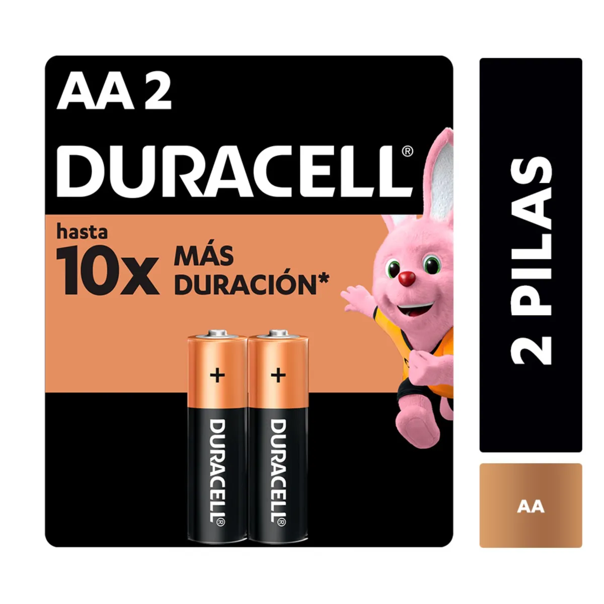 Pilas alcalinas Duracell AA blíster de 2 unidades
