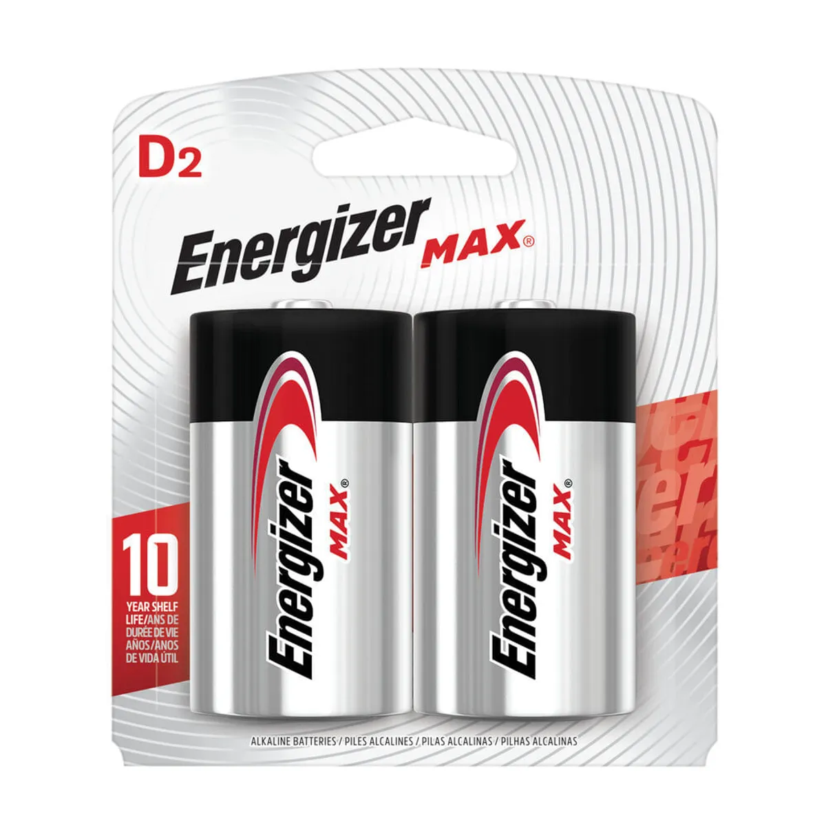 Pilas alcalinas Energizer max tipo D 2 u.