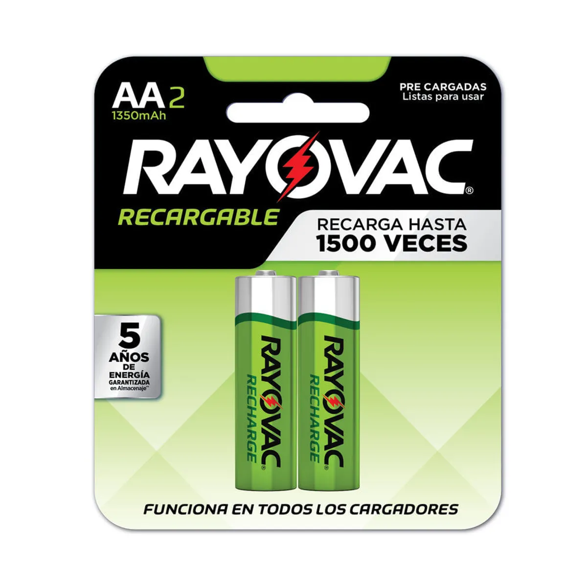 Pilas recargables Rayovac tipo AA 2 u.