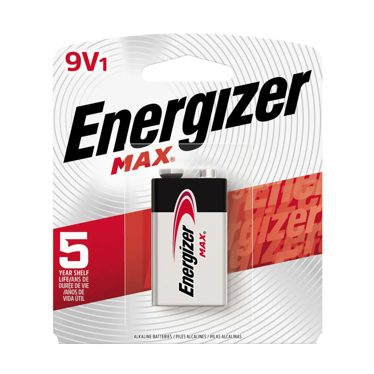 Pilas alcalinas Energizer max de 9v 1 u.