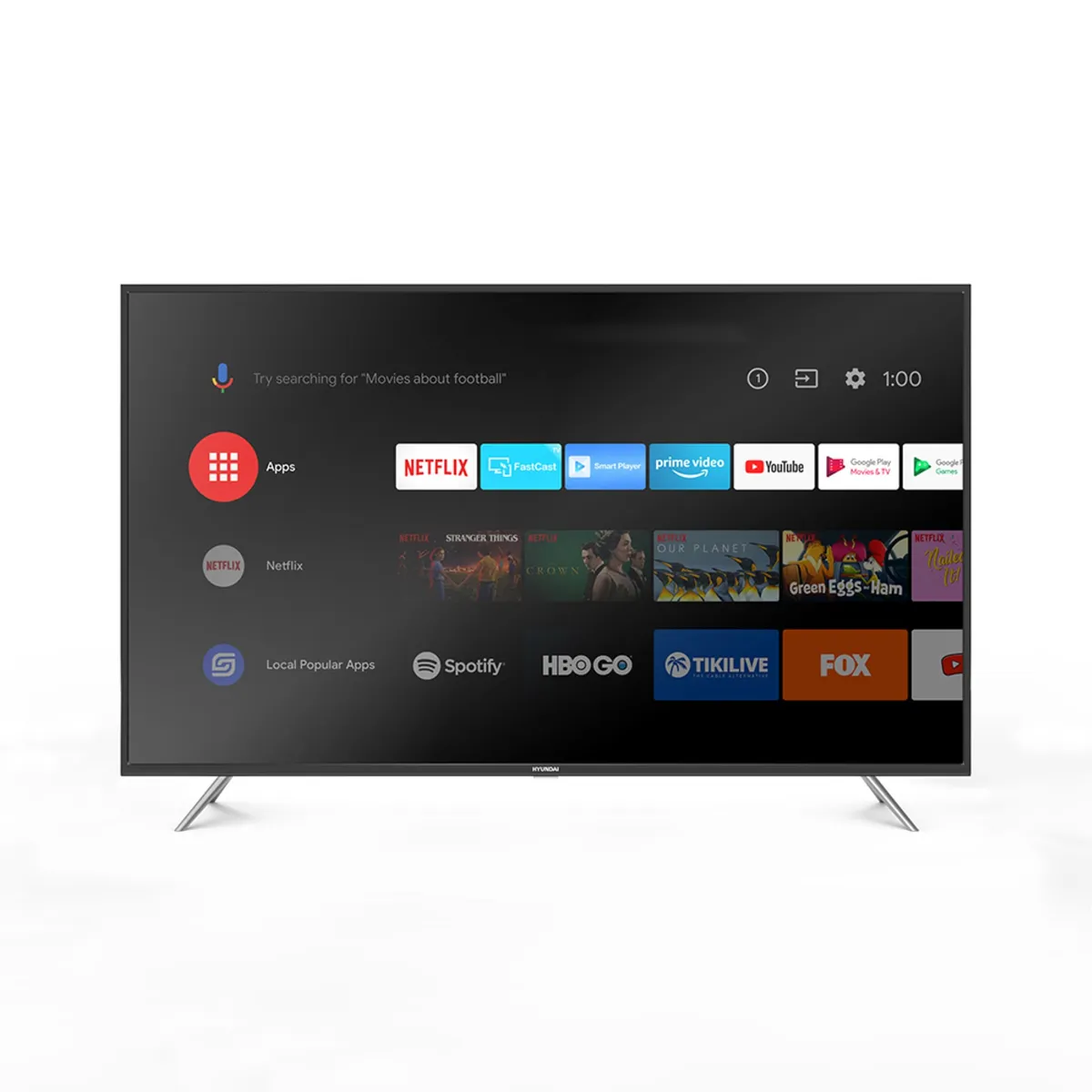 Smart TV 58" Hyundai ANDROID 4K HYLED 58UHD7A