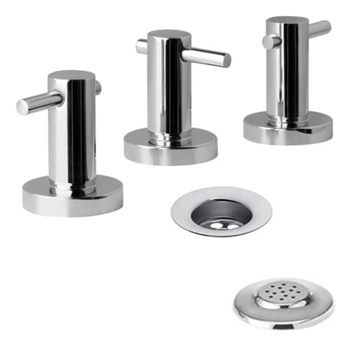 Grifería De Bidet C/transferencia Piazza Vectra 22704 Cromo Acabado Cromado Color Plateado