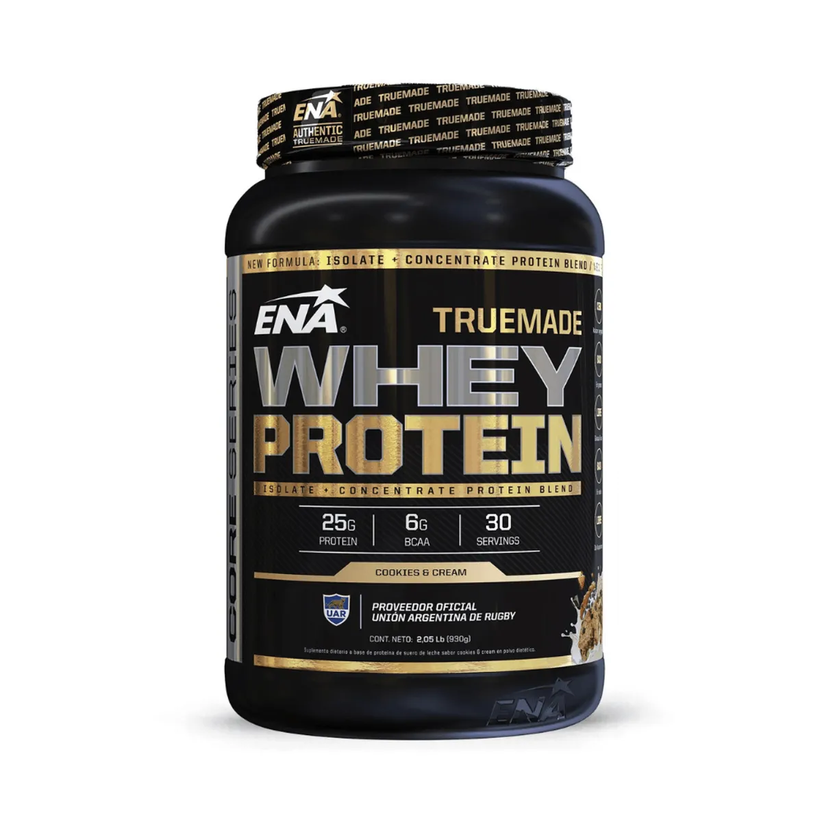 Truemade Whey Protein, Proteína Aislada + Concentrada en polvo Cookie & Cream