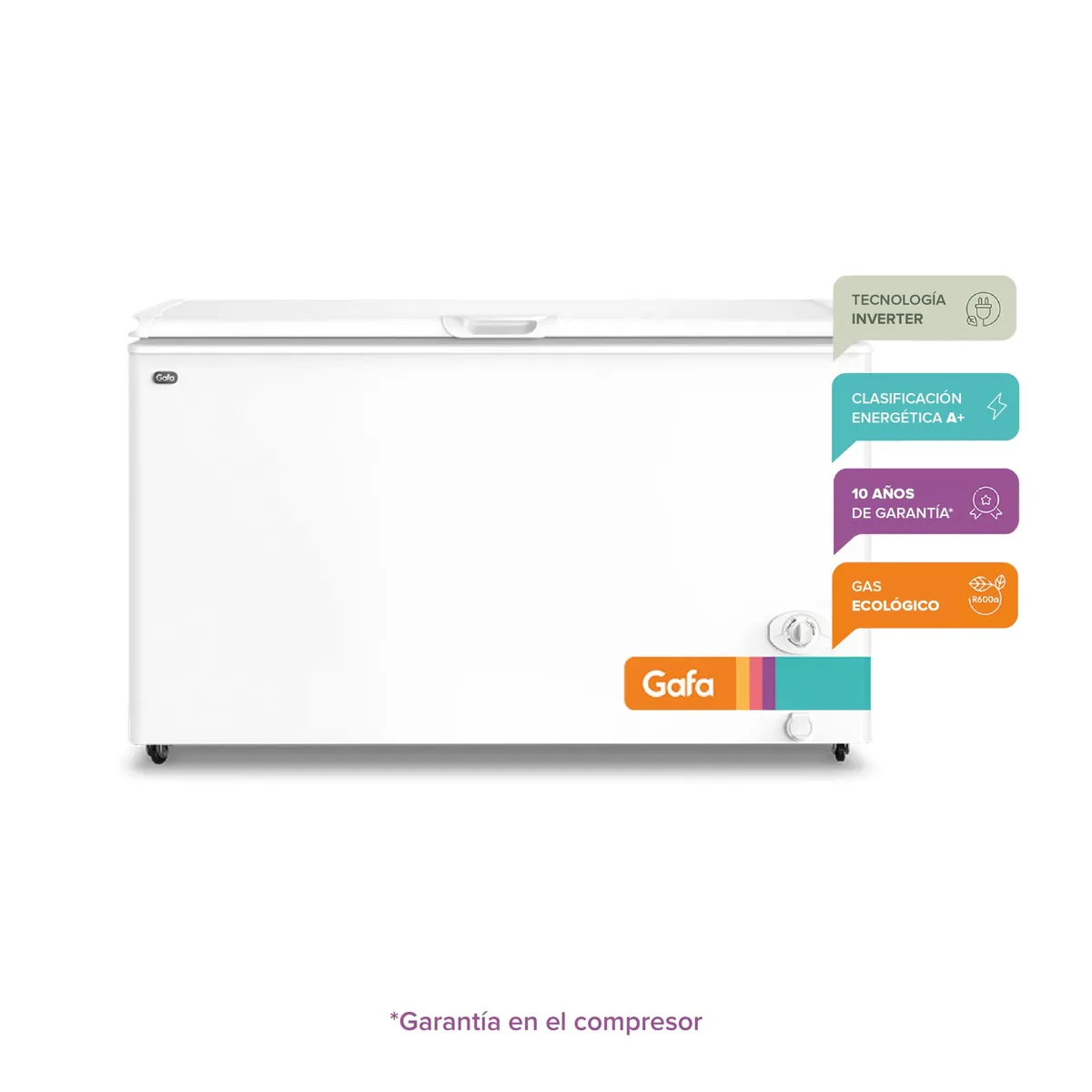 Freezer Horizontal inverter Gafa 402Lts FGHI400B-XL blanco