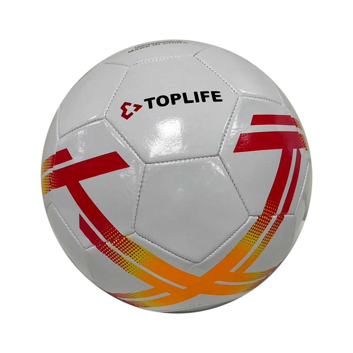 Pelota de fútbol N5 Top Life pekin blanco y rojo 310 grs