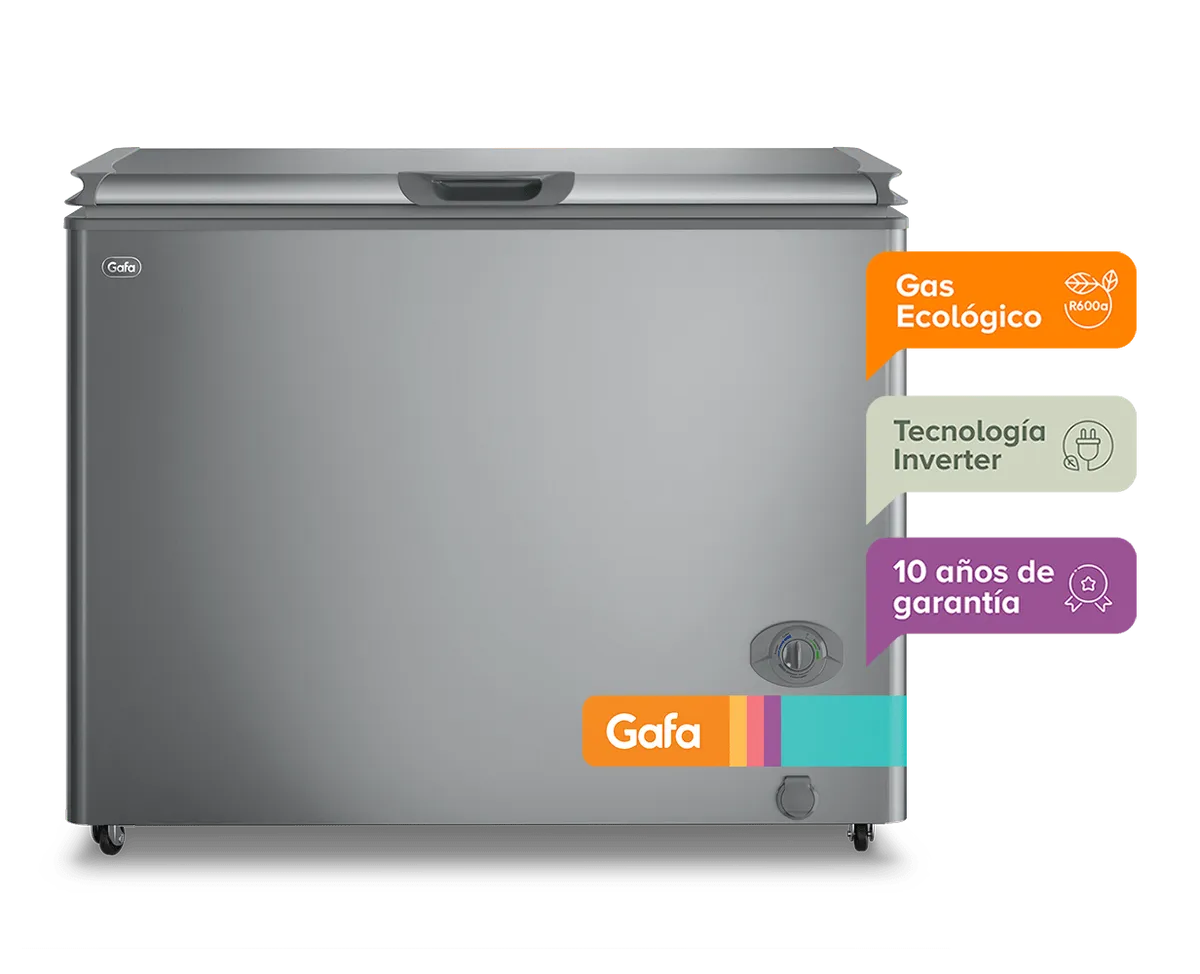 Freezer Horizontal Gafa Plata Inverter 280lts FGHI300P-L