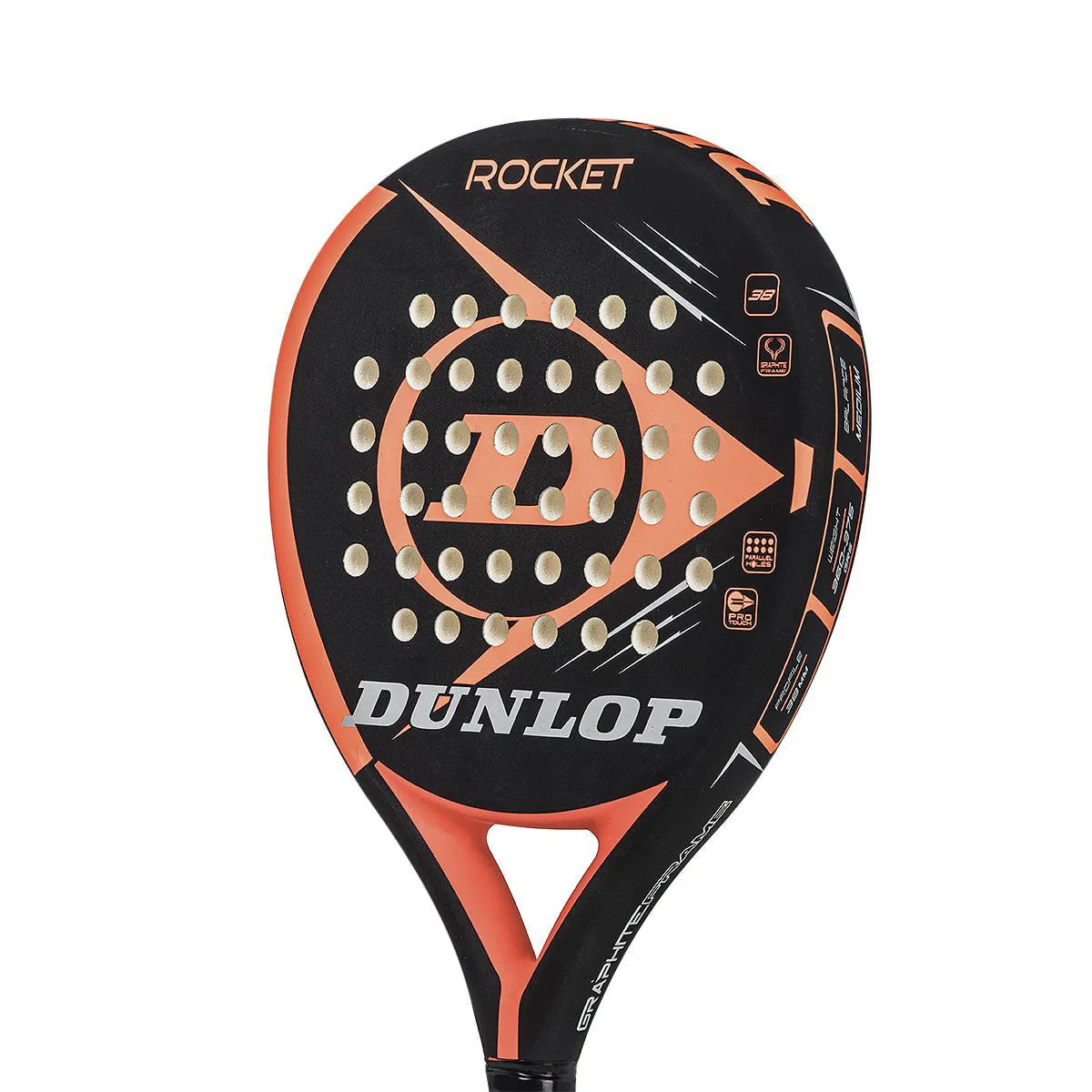 Paletas dunlop rocket ultra 38 mm