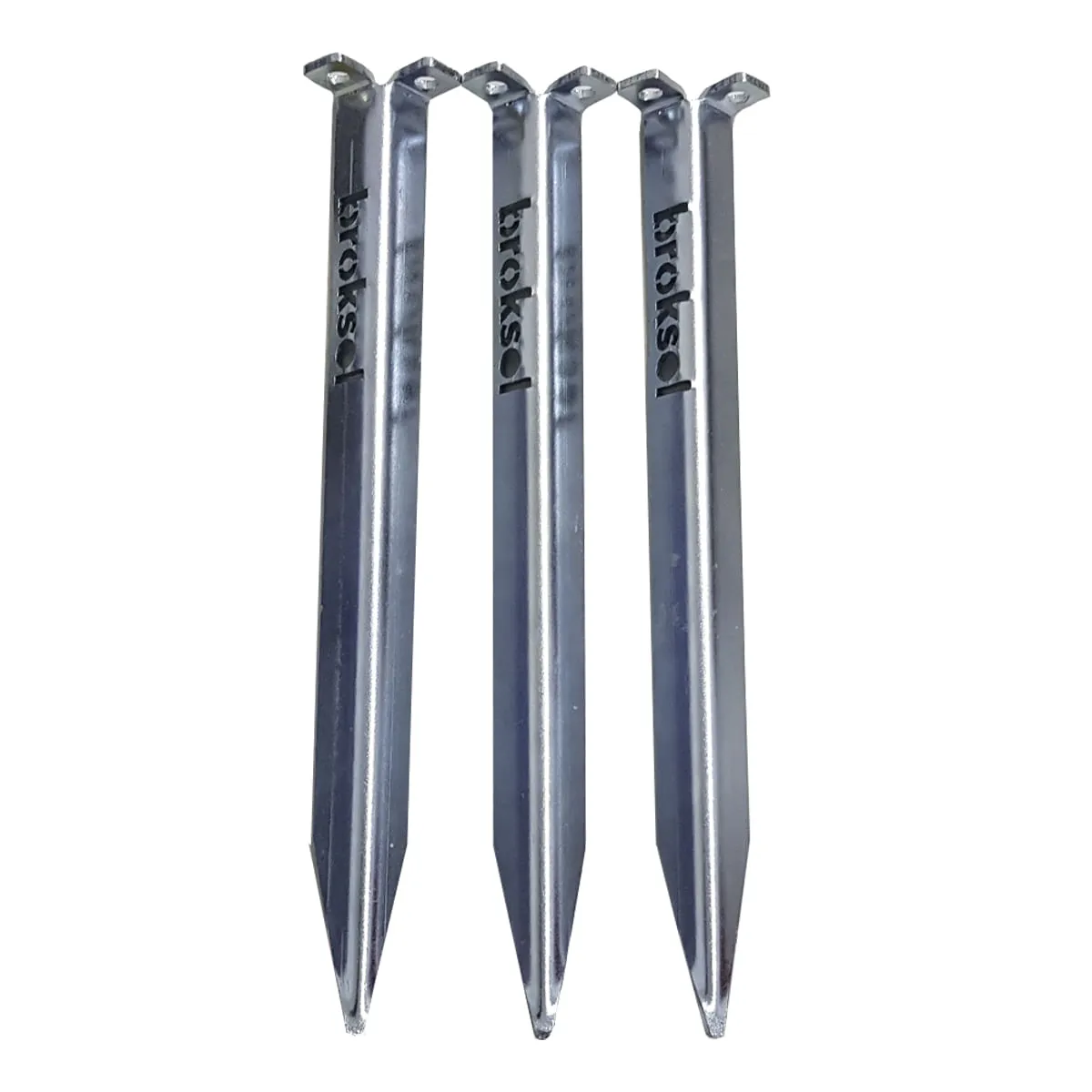 Estacas Carpa X6 Chapa Galvanizada Alta Resistencia 20 Cm Broksol