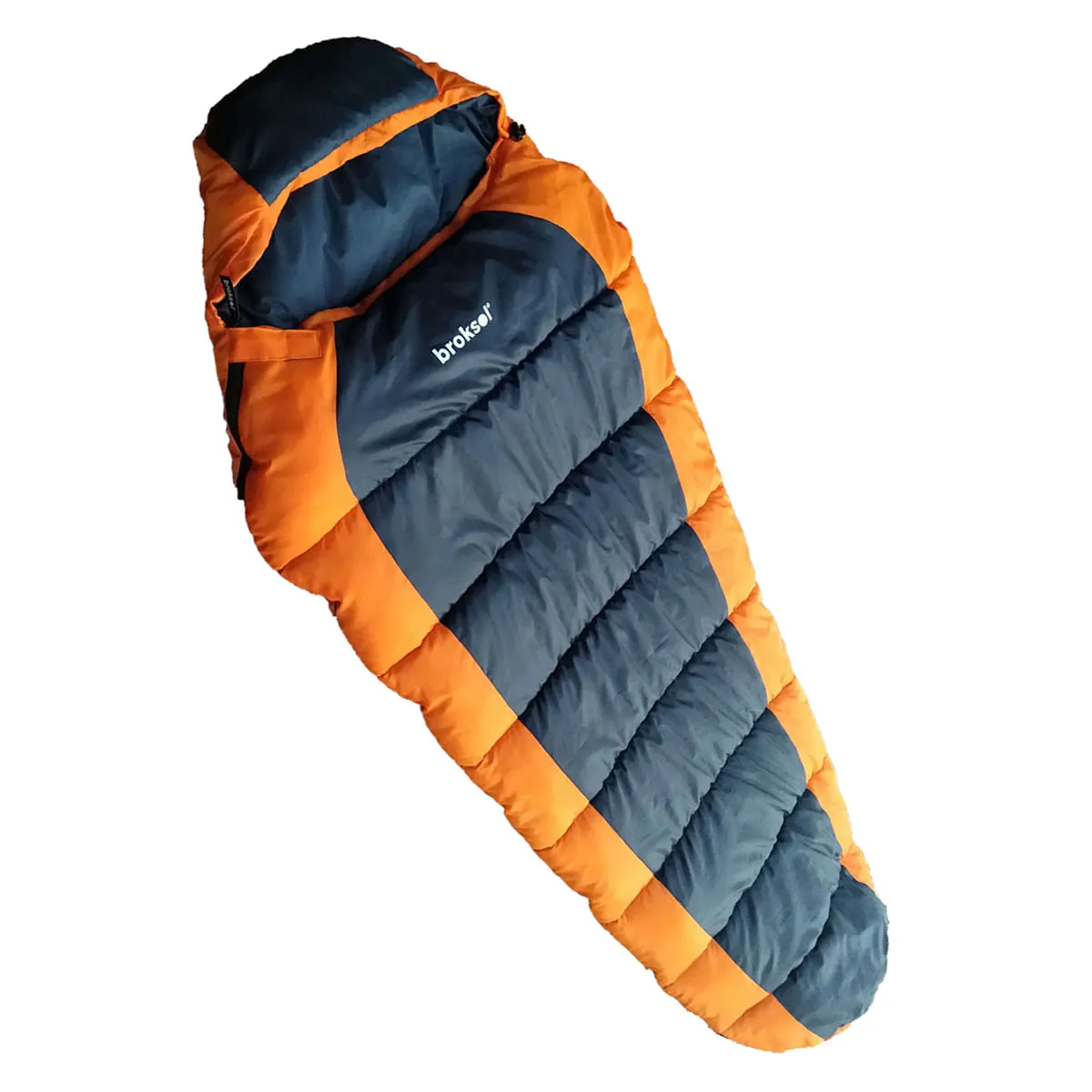 Bolsa de Dormir Momia Broksol Con Capucha 230x80 Azul Naranja
