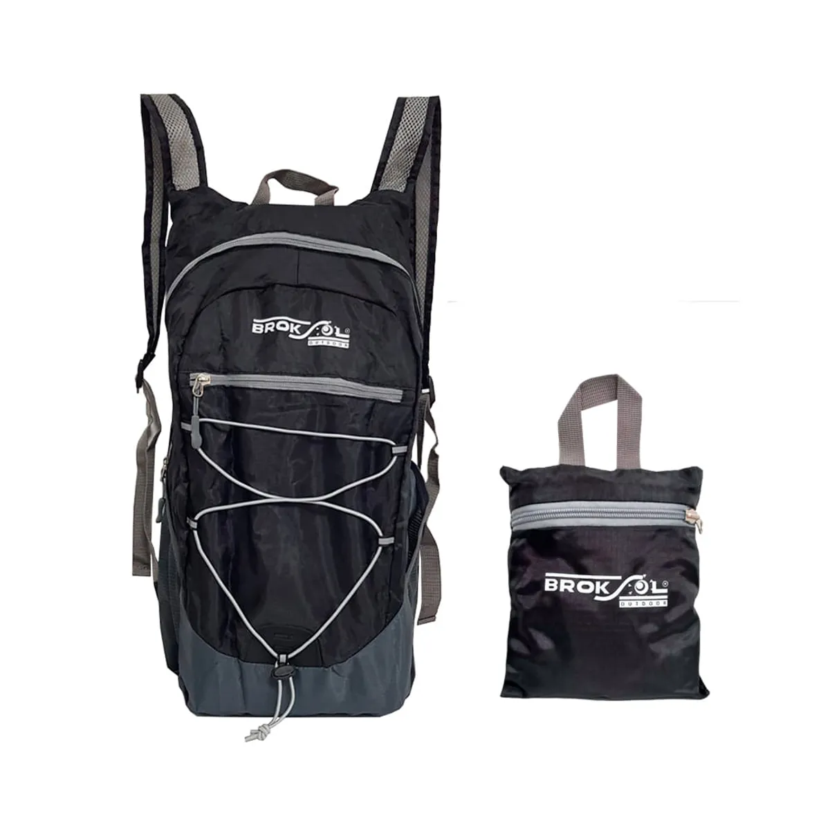 Mochila Trekking Broksol Transformable Tipo Bolso 12.5 Lts Negra