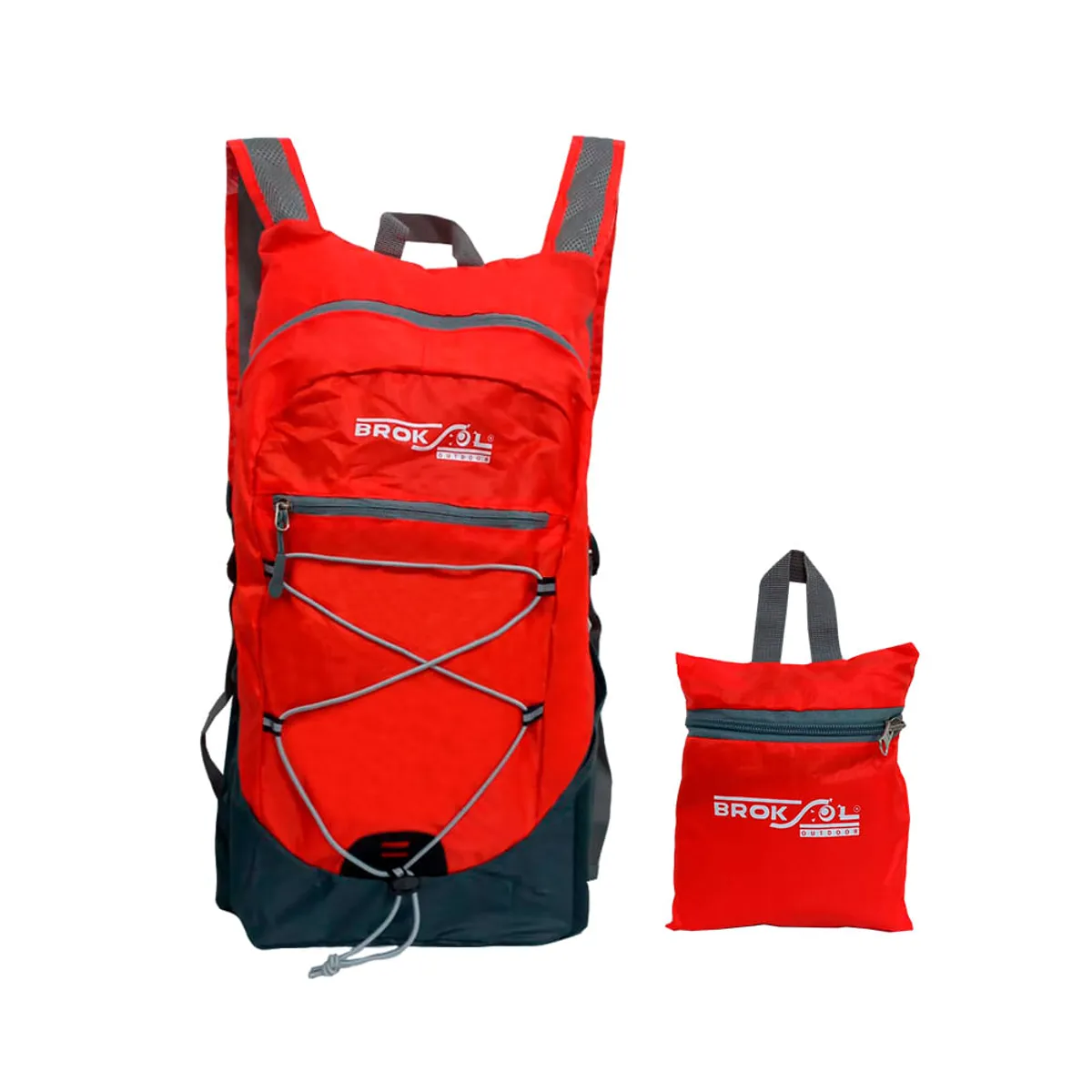 Mochila Trekking Broksol Transformable Tipo Bolso 12.5 Lts Rojo