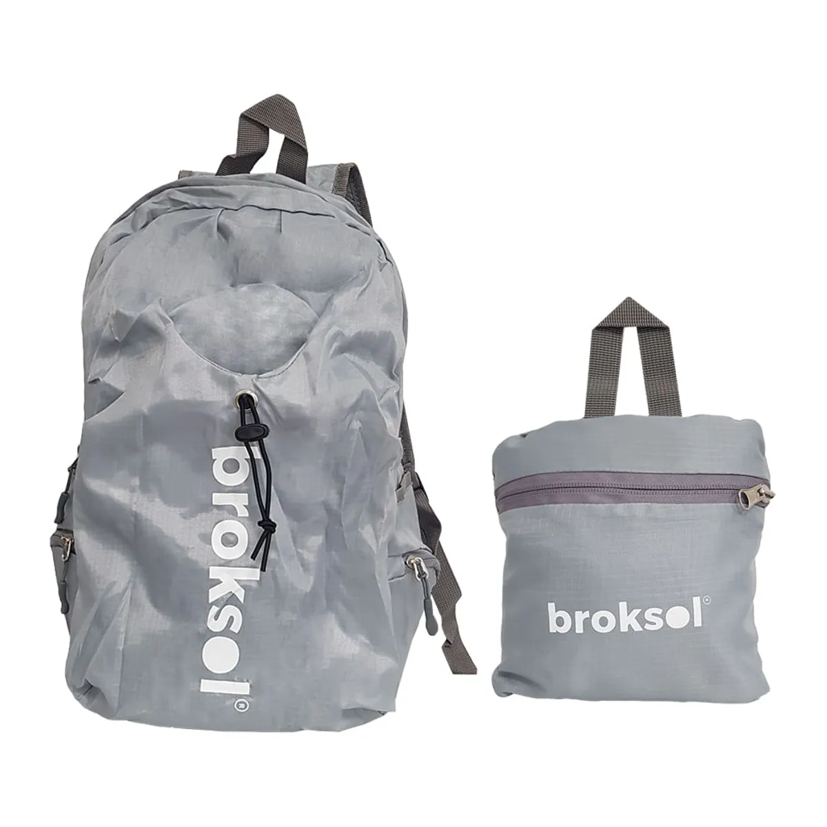 Mochila Trekking Broksol Transformable Tipo Bolso 15 Lts Gris