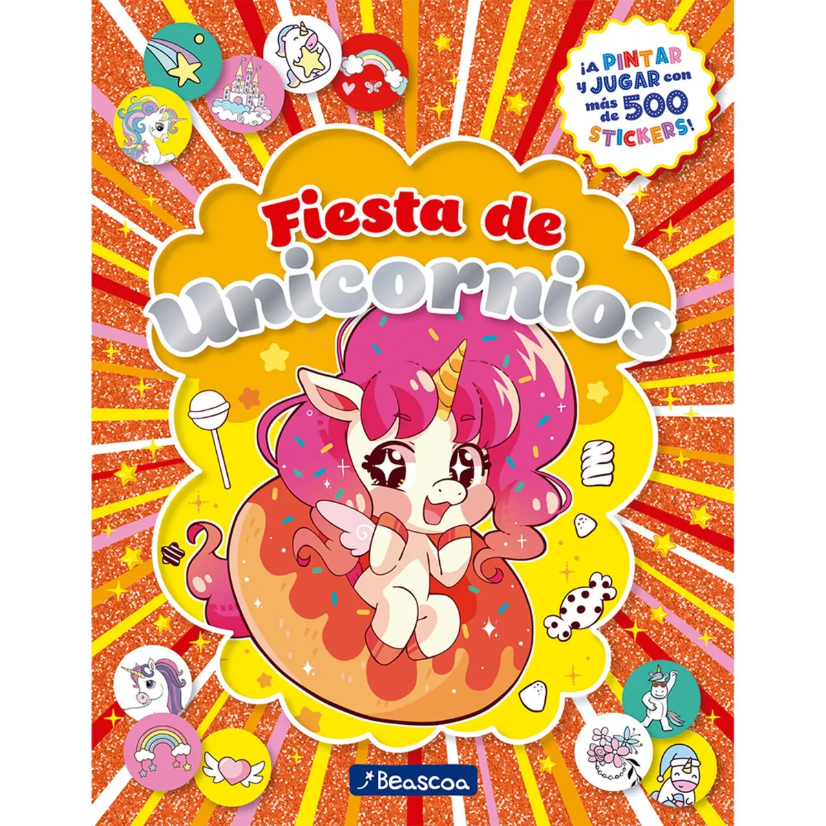 Libro Fiesta De Sticker +500 Unicornios