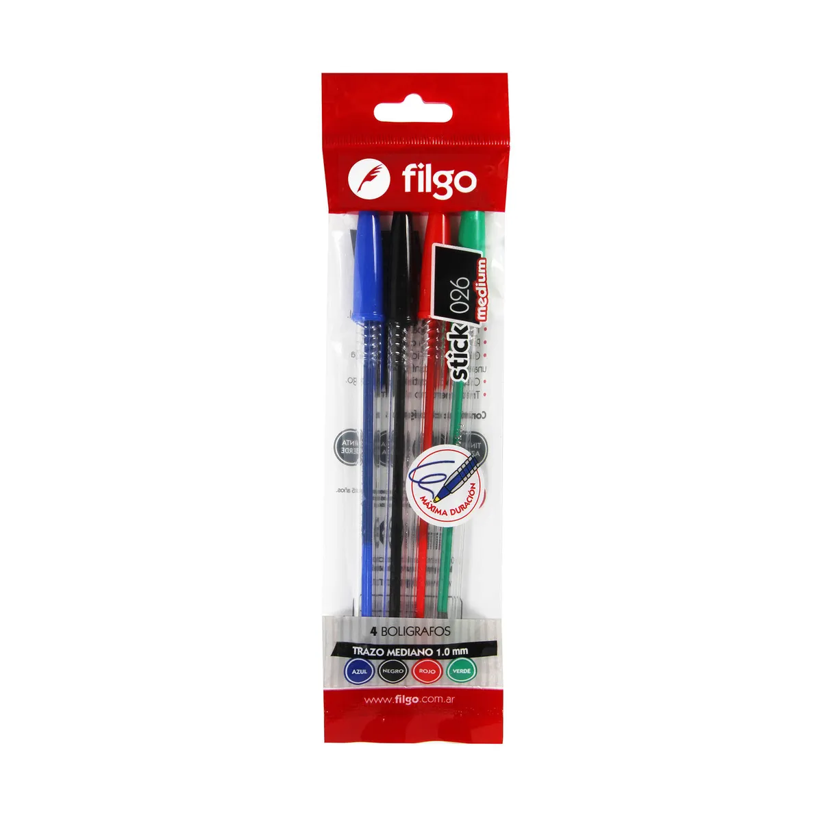 Lapicera Filgo stick 026 4 u.