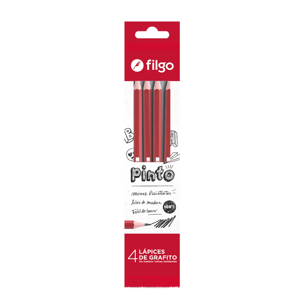 Lápiz de grafito Filgo Sigma Flex hb 4 u.