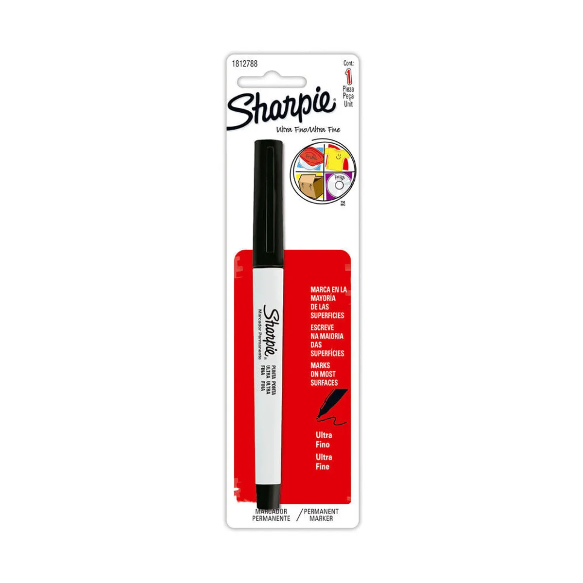 Microfibra Sharpie ultrafino negro 1 u.