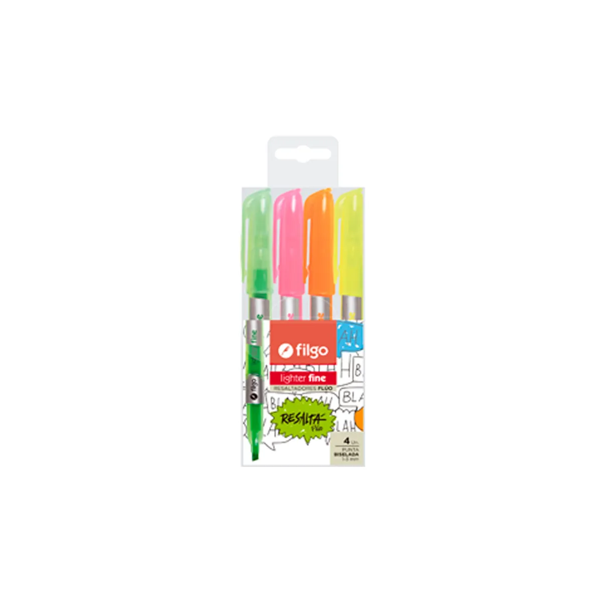 Resaltador Filgo fluo x 4