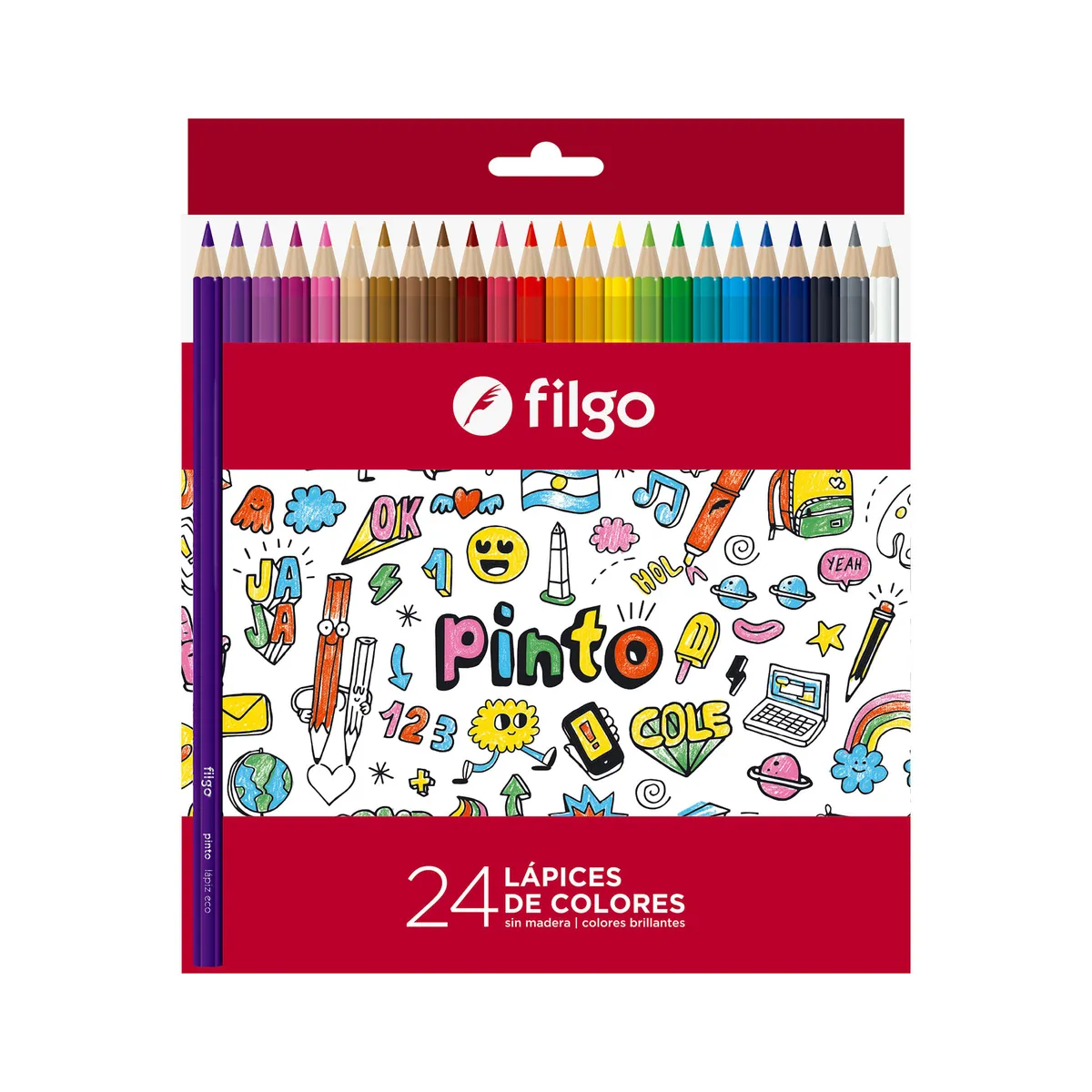 Lápices colores Filgo pinto x 24 uni