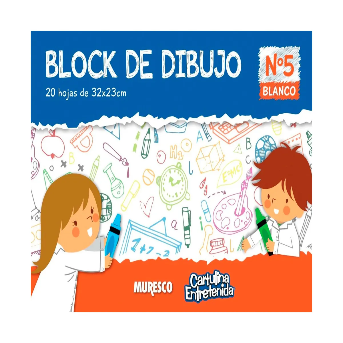 Block dibujo n5 Muresco blanco 20 hojas