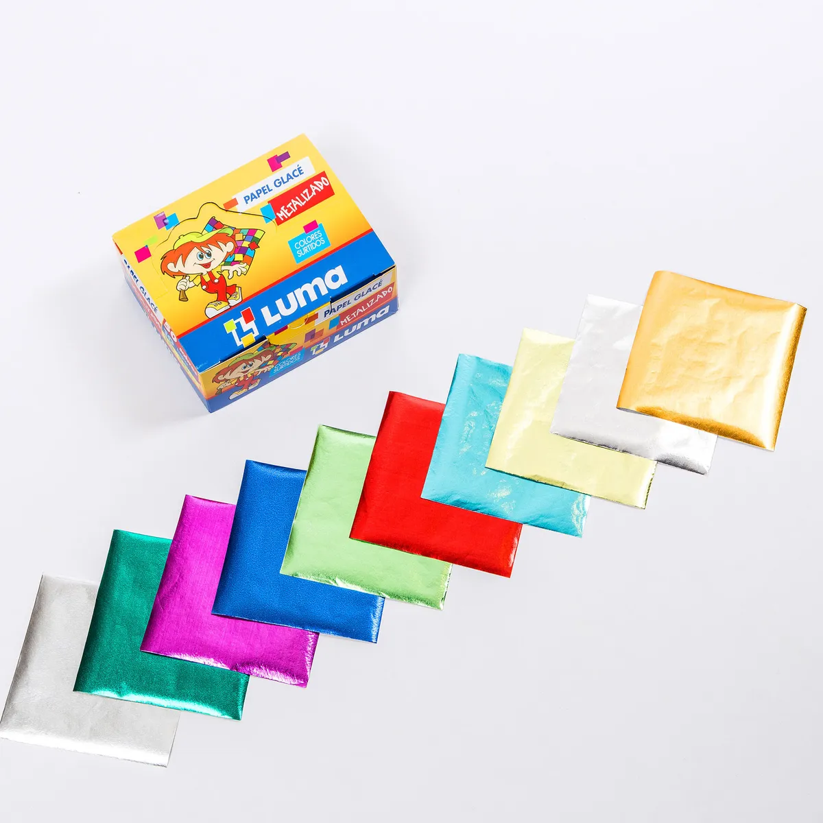 Papel glace Luma metalizada x 5 hojas