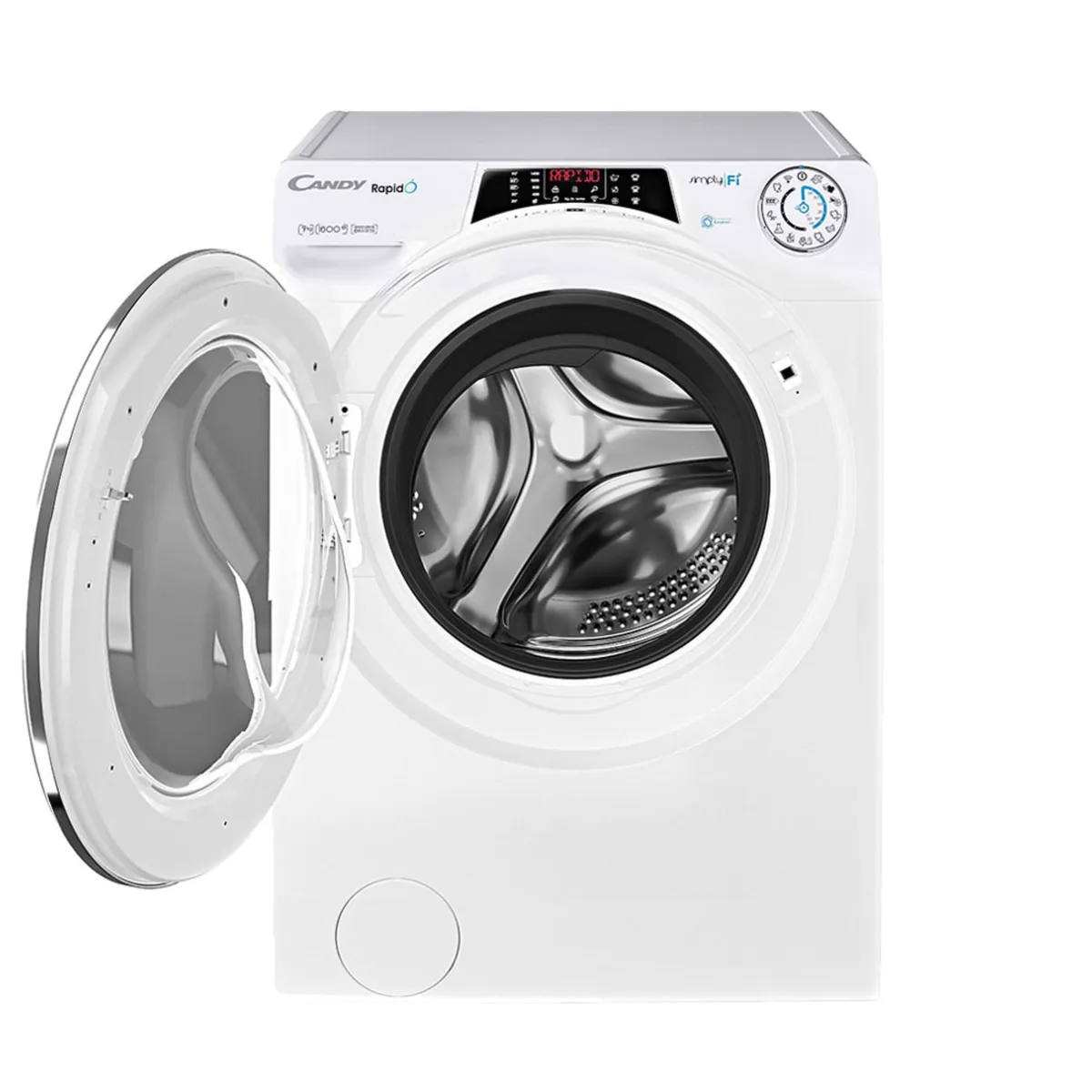 Lavarropas carga frontal 9kg Candy 9kgro1696dwh7 inverter blanco