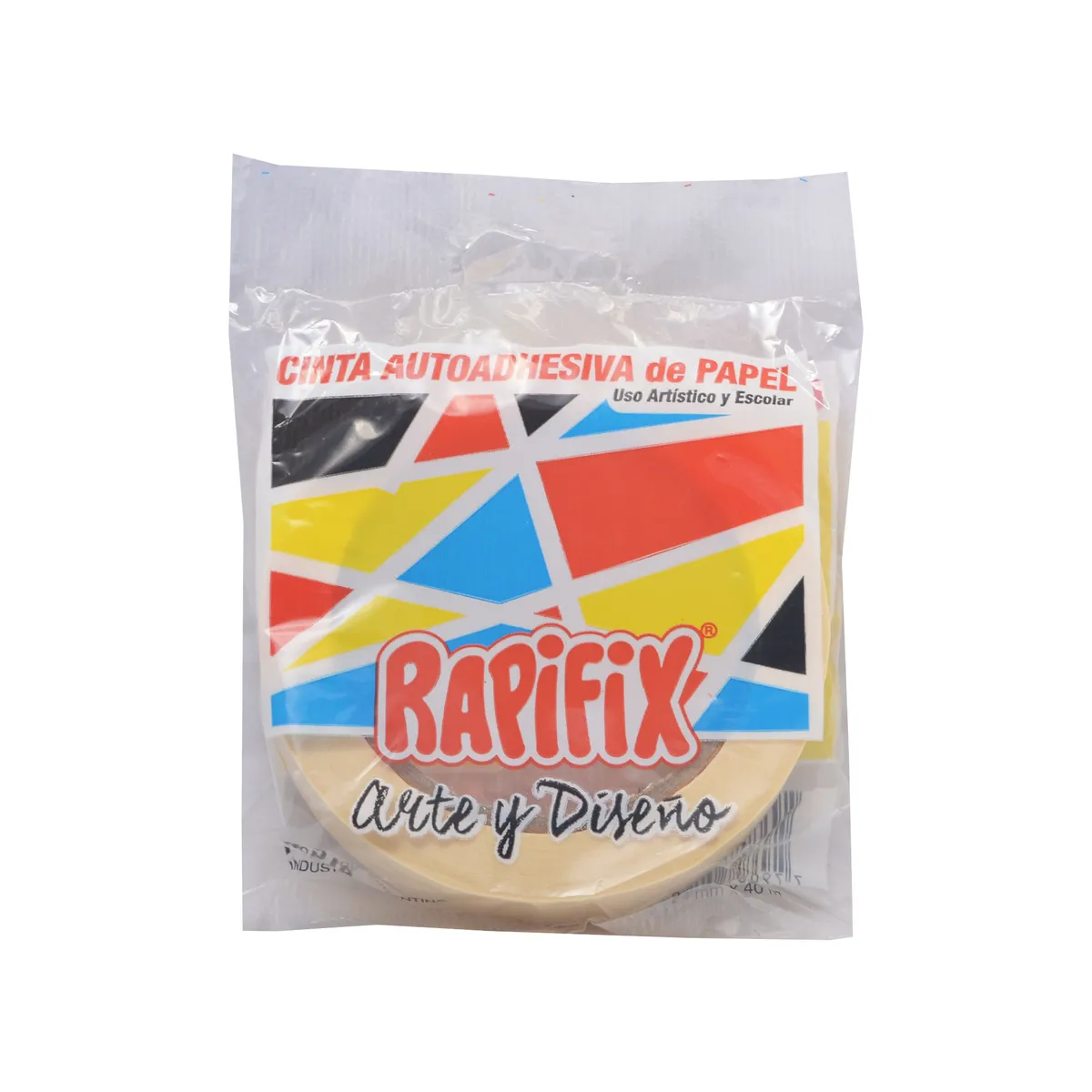 Cinta adhesiva papel Rapifix arte 18x40 mm. x 1 uni