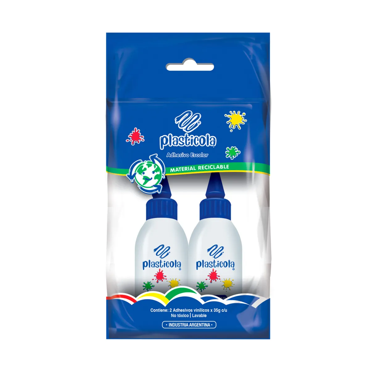 Adhesivo vinílico Plasticola 35 grs x 2 uni flow pack
