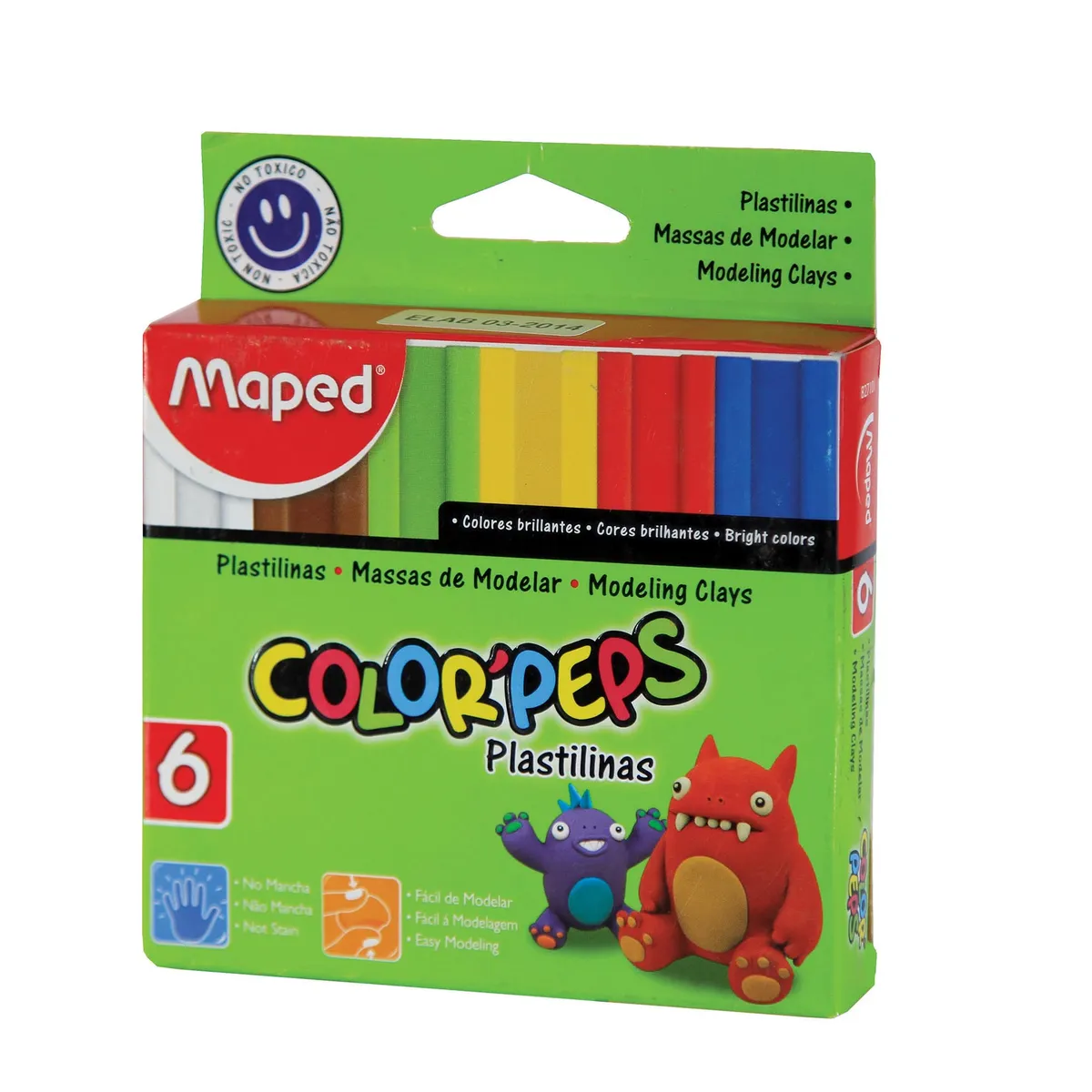 Plastilinas Maped colors 6 u.