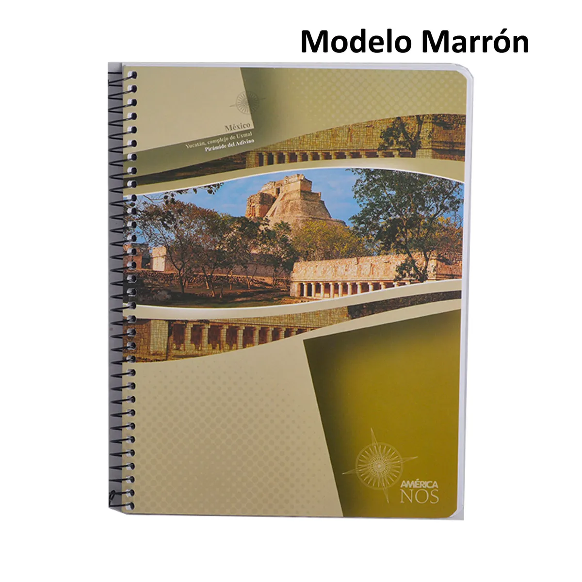 Cuaderno 16x21 espiral América nos rayado 80 hojas  (Modelos Surtidos)