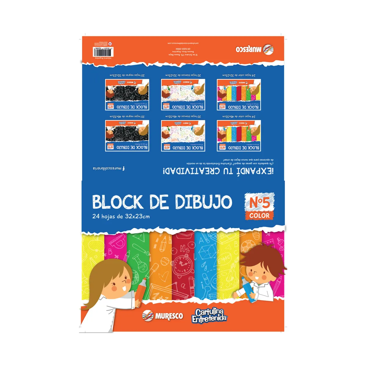 Block dibujo N5 color Muresco x 24 hojas