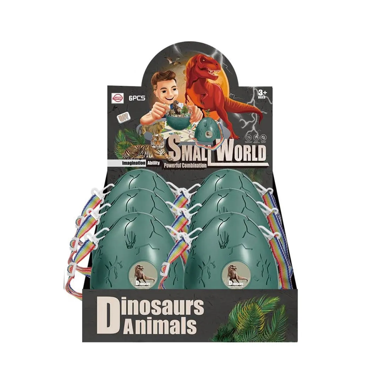 Juego huevo de 14 piezas dino