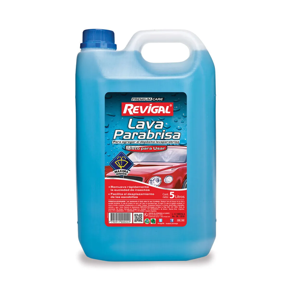 Lava parabrisas Revigal 5 l.