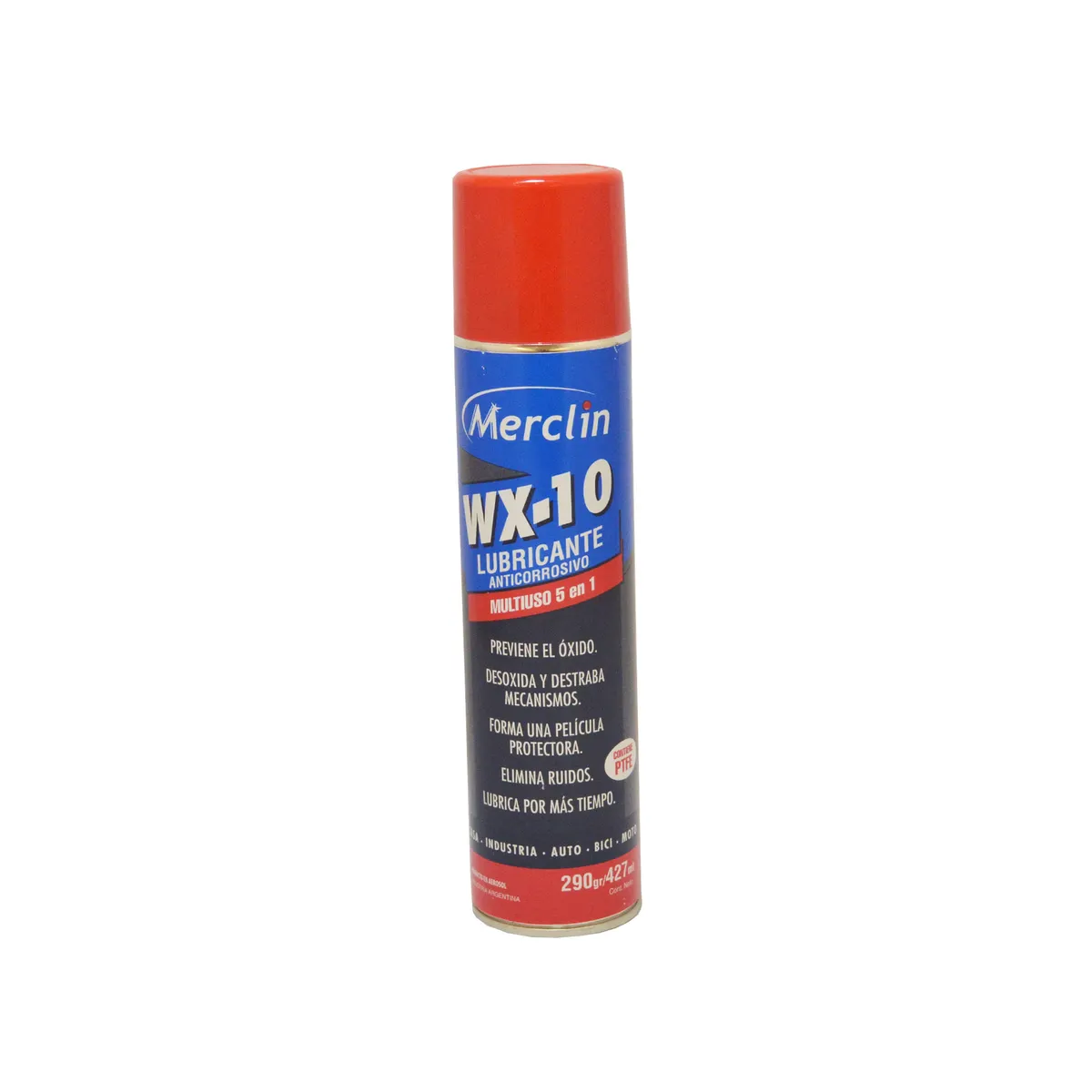 Lubricante anticorrosivo Merclin WX-10 multiuso 5 en 1 427 ml