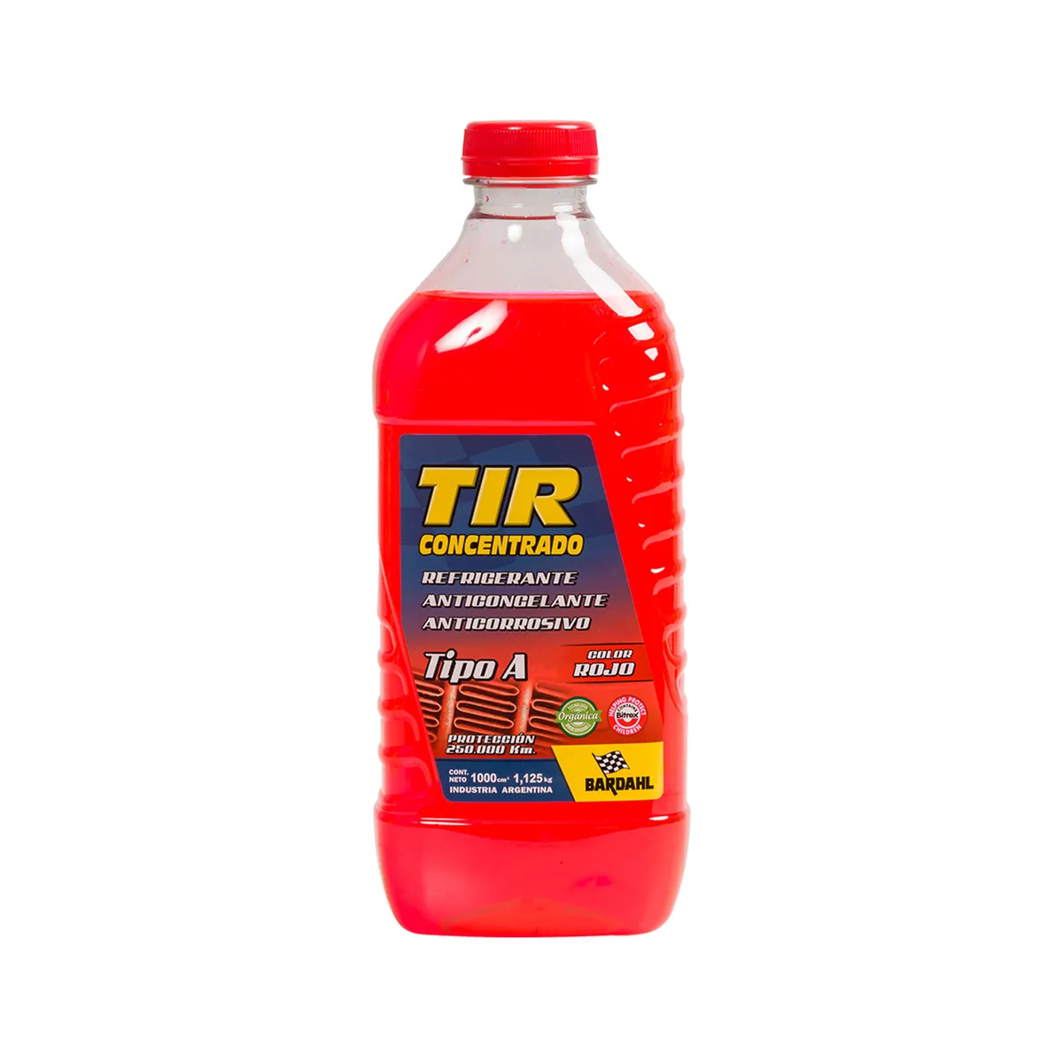 Refrigerante anticorrosivo TIR de Bardahl tipo A rojo 1 lt.