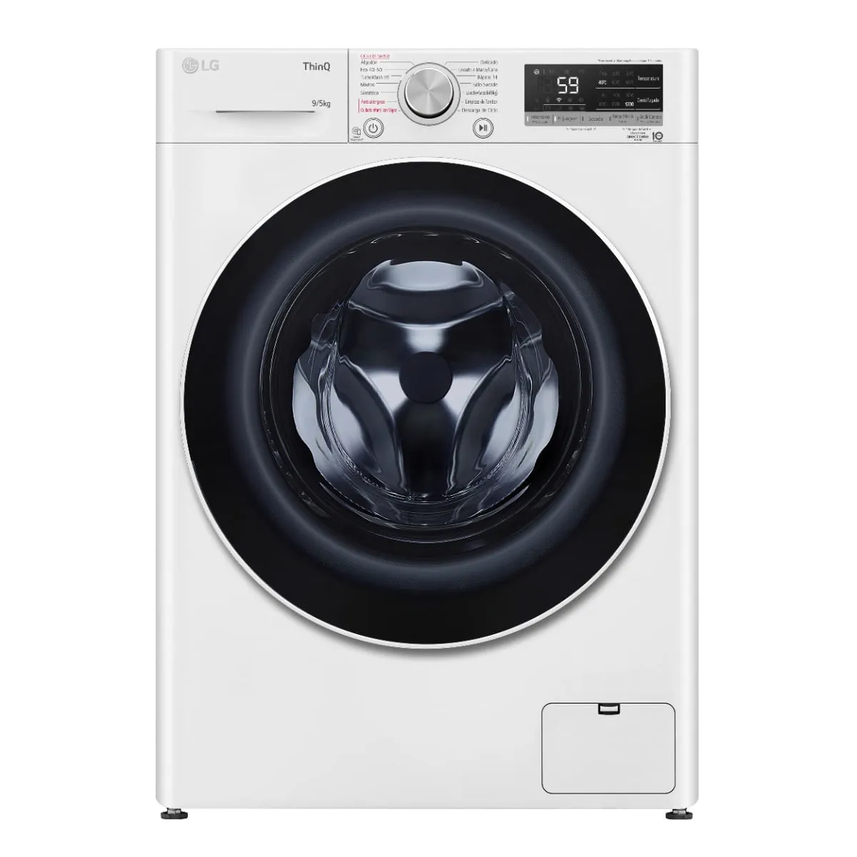 Lavasecarropas Carga Frontal 9Kg Inverter Blanco LG WD90WVC4S6