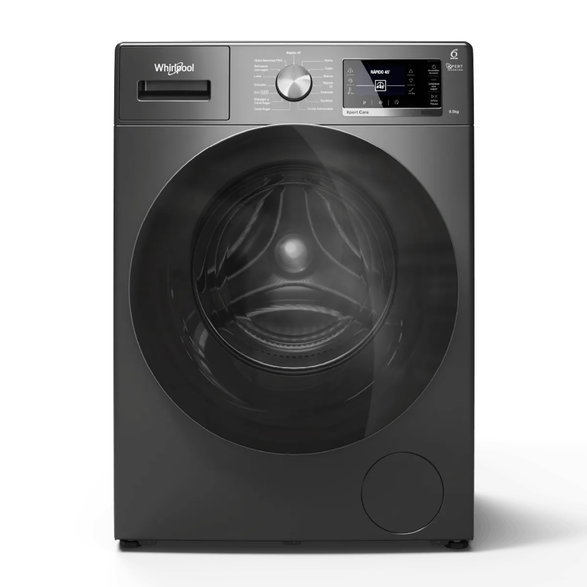 Lavasecarropas Whirlpool carga frontal 9,5/6kg Titanium / Gris Oscuro