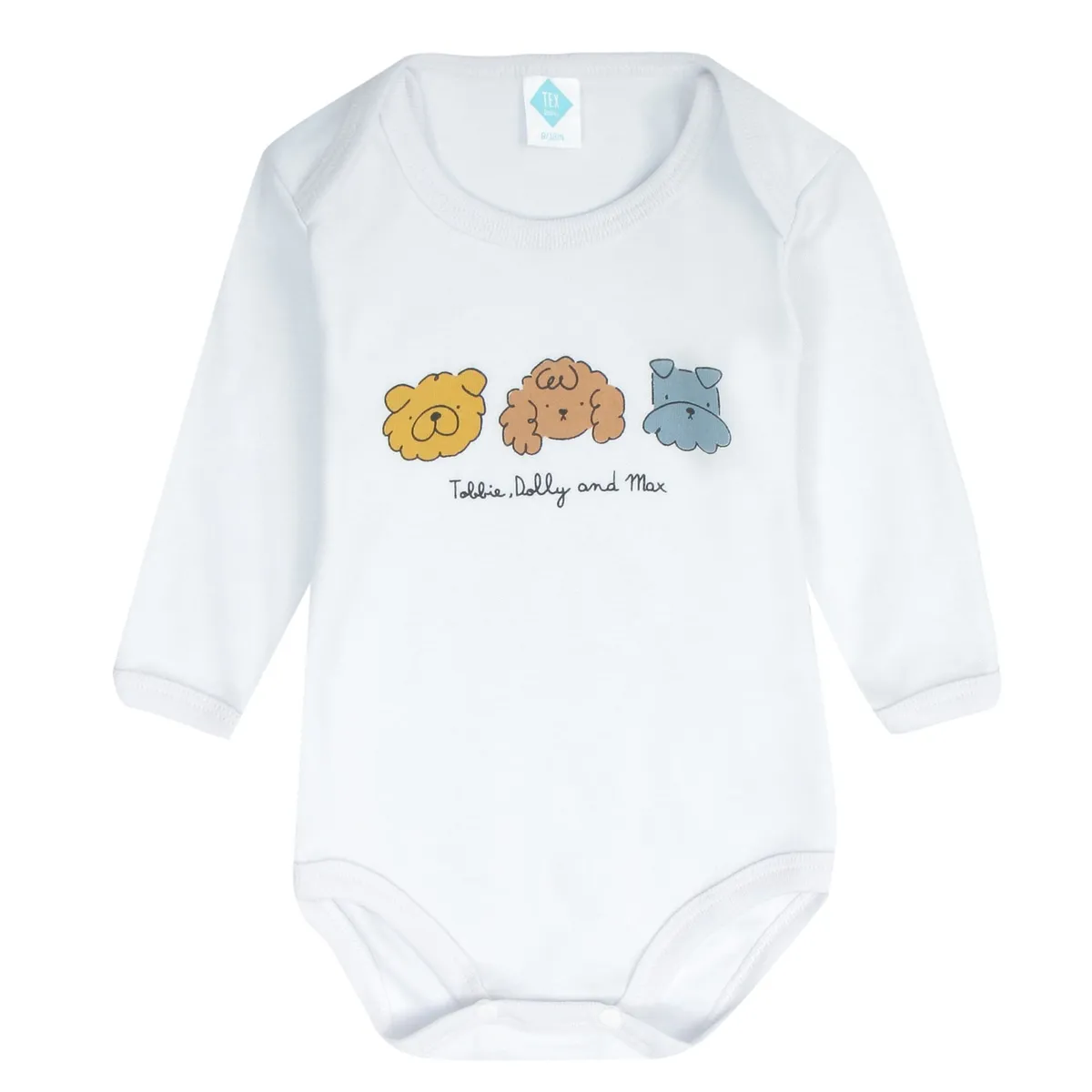 Body Tex manga larga estampa central