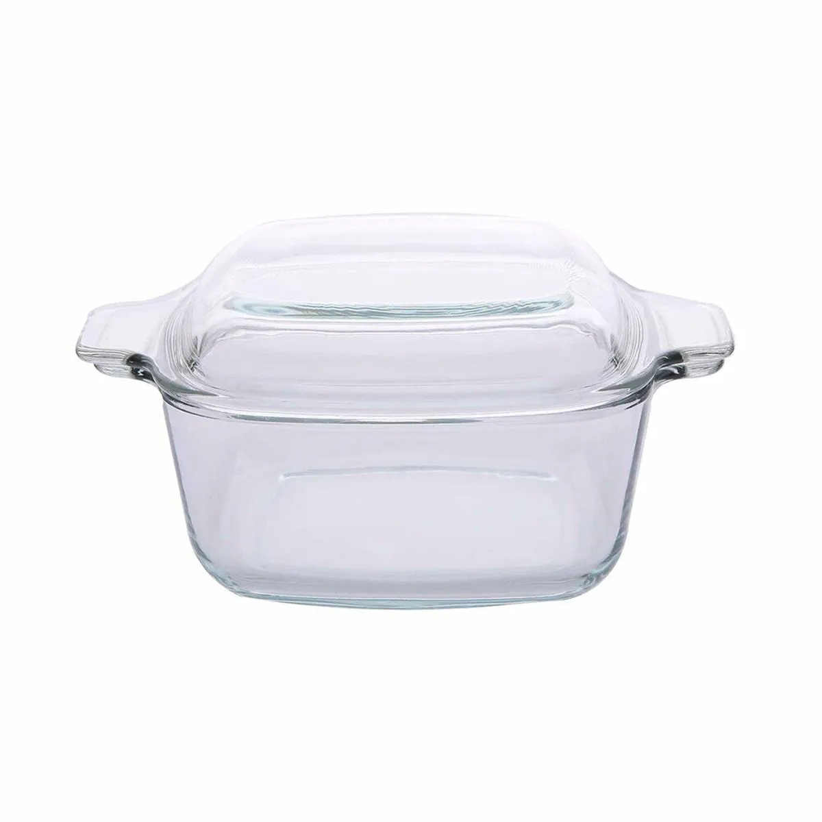Cacerola cuadrada Carrefour Home c/tapa vidrio templado 1 litros