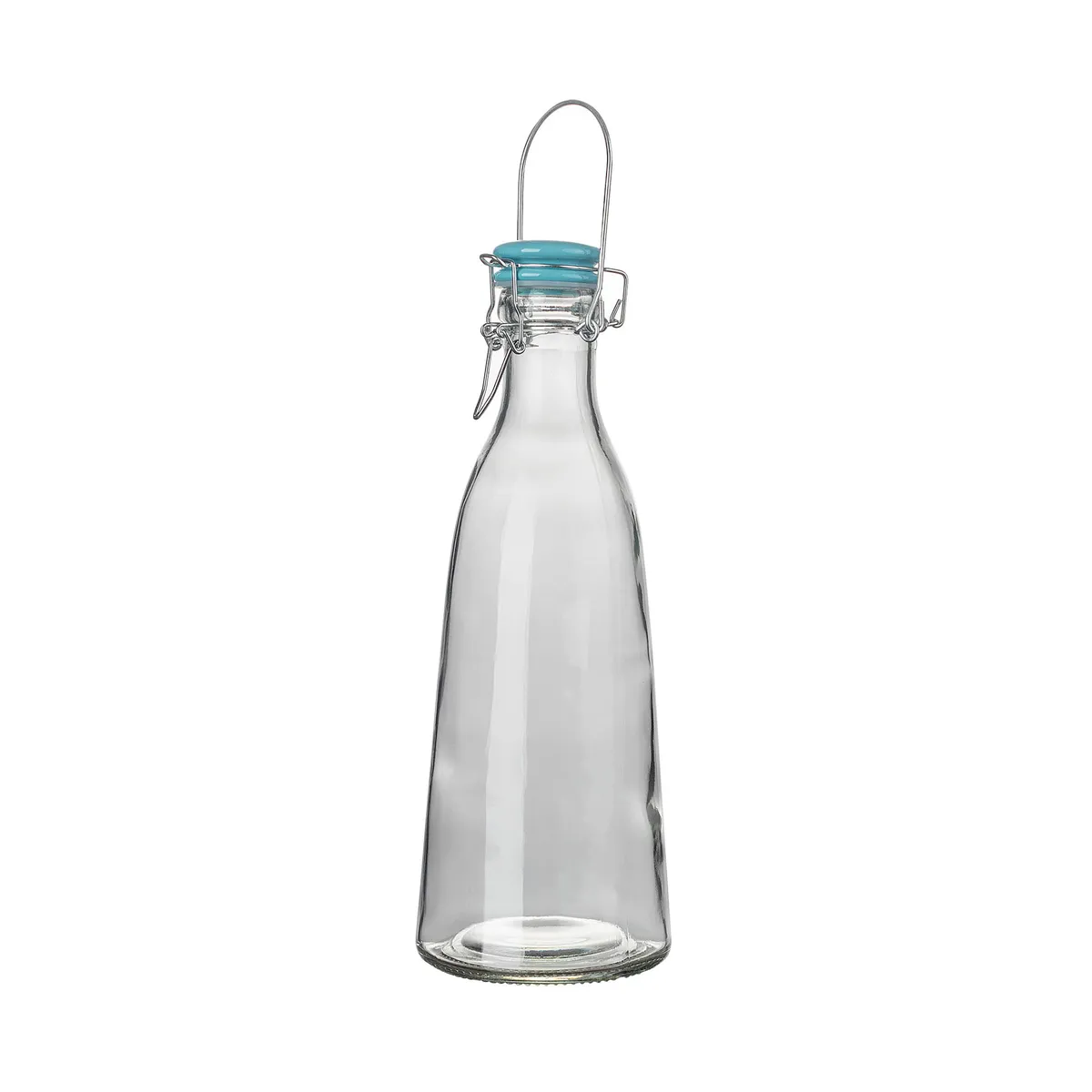 Botella de vidrio 1 lt con manija y tapa