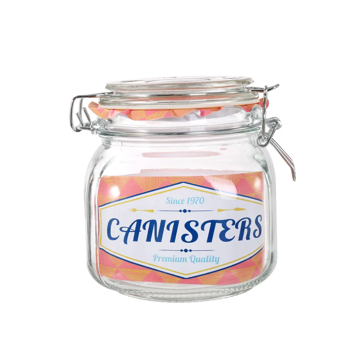 Frasco de vidrio con traba metálica Carrefour Home 750ml