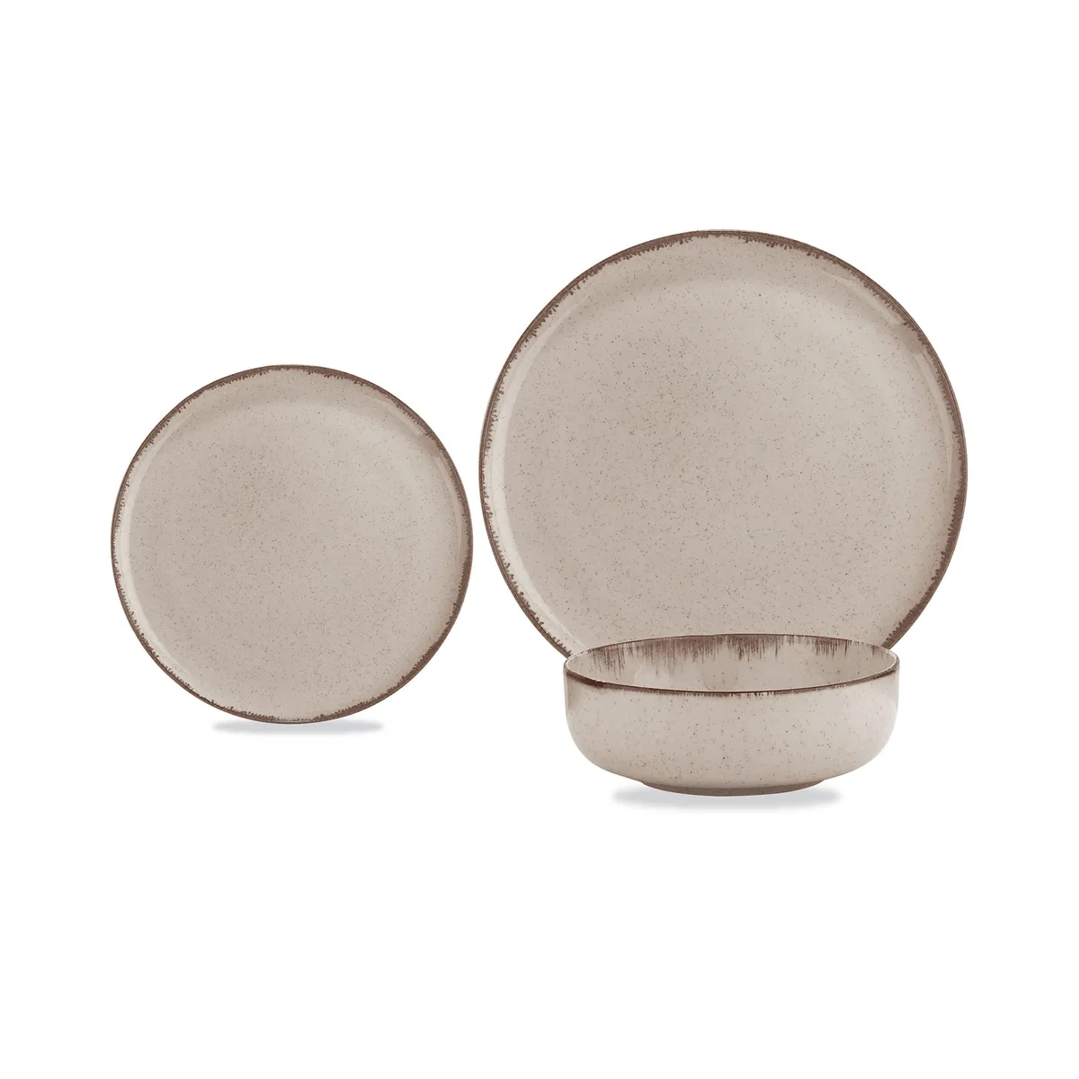 Set Carrefour Home vajilla kutahya beige x 12 piezas gsa