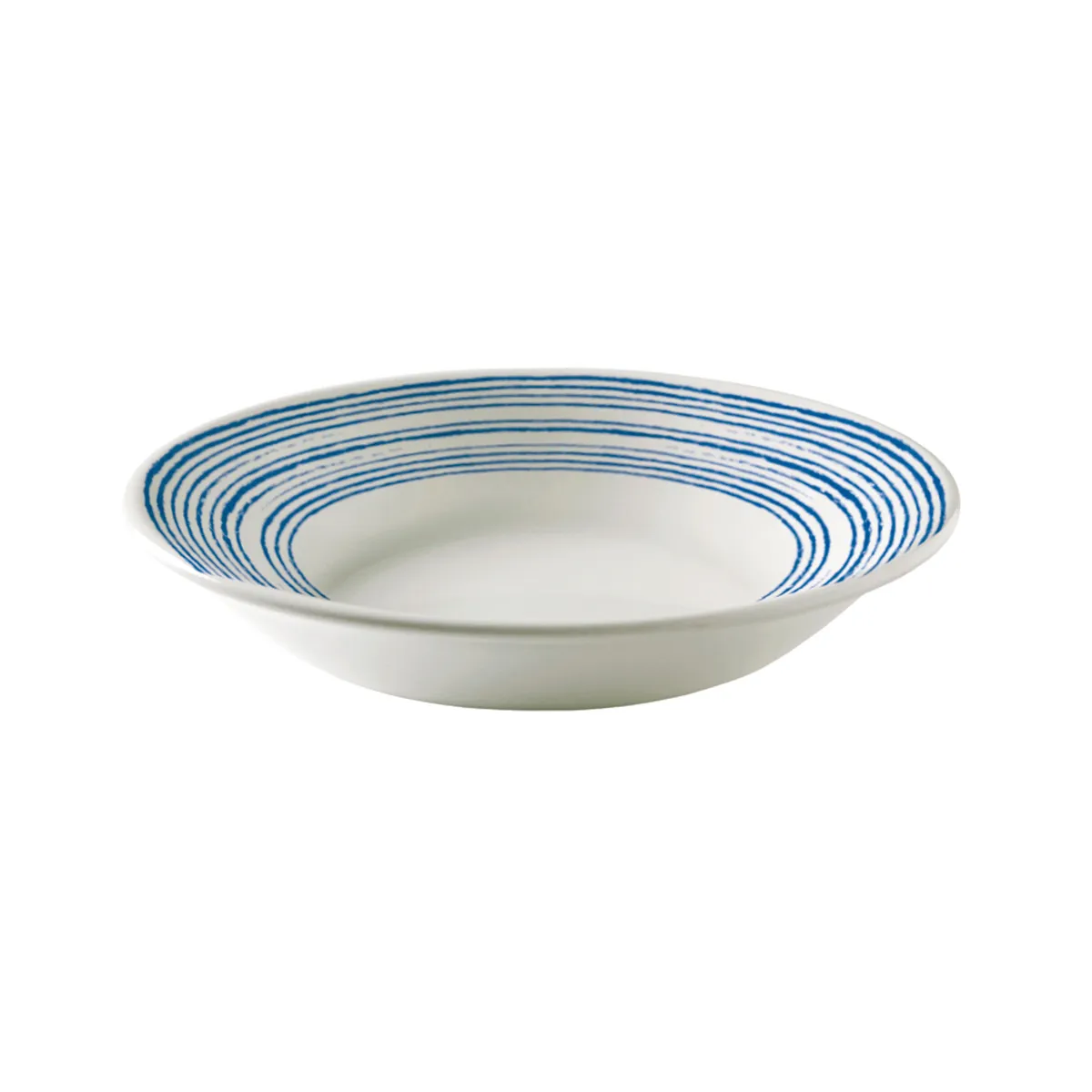 Plato hondo Corona 21.3 cm trazos azul 588 cc