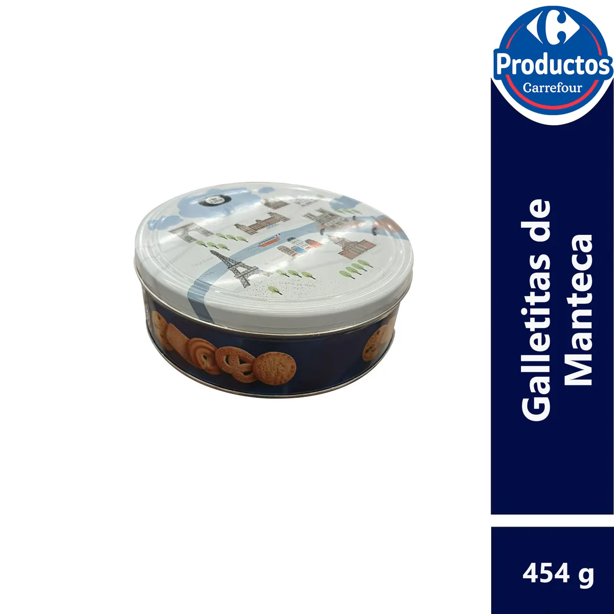 Galletitas de manteca Carrefour Extra en lata 454 grs
