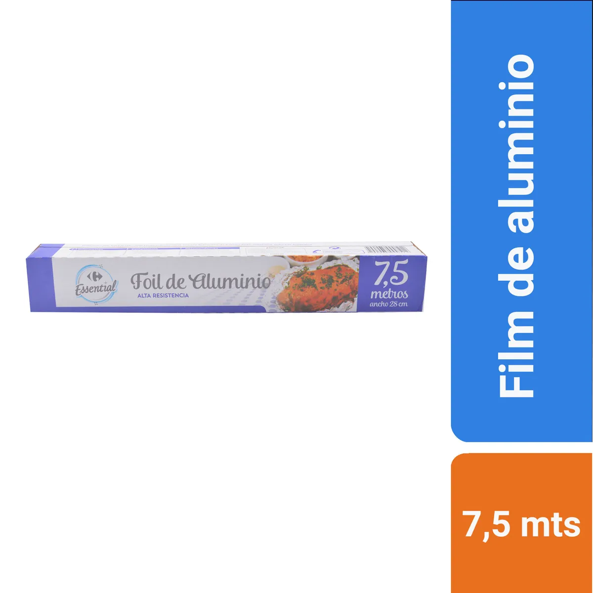 Papel de aluminio Carrefour 28 cm x 7.5 mts